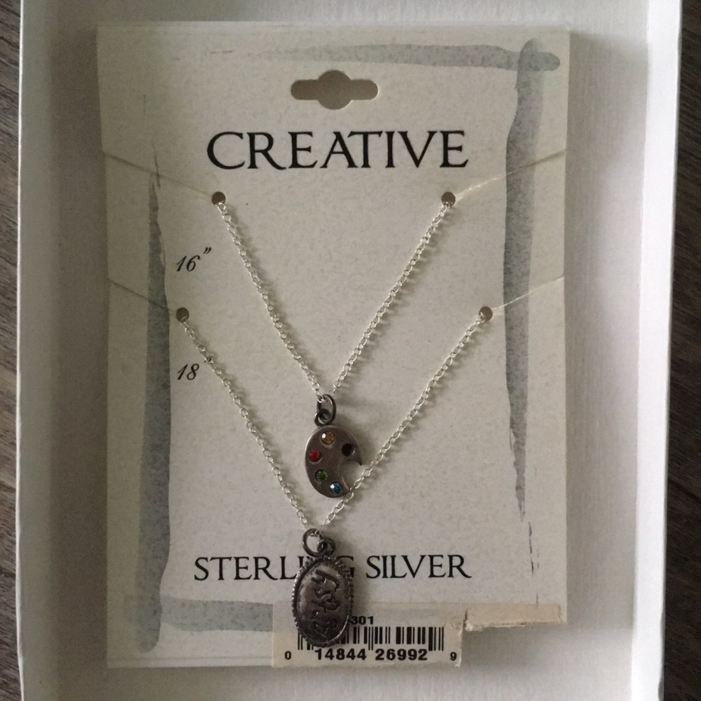 Sterling silver double layer necklaces 🎨